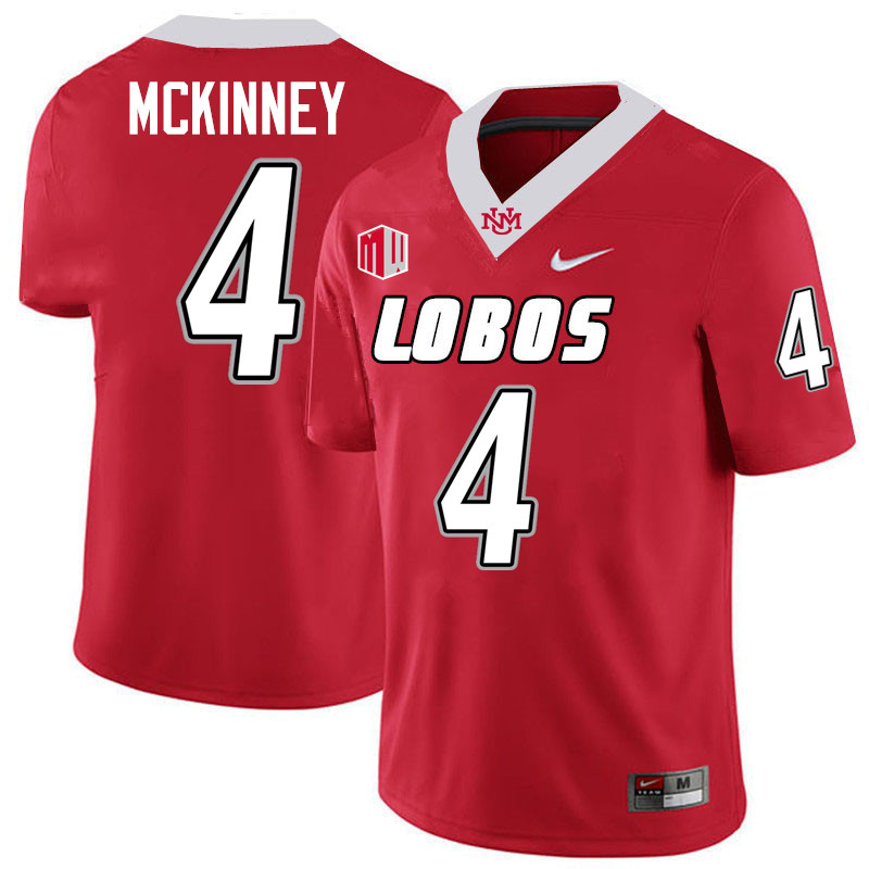 D.J. McKinney UNM Lobos Jersey,New Mexico Lobos Football Jersey,Uniforms-Red